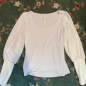 Final Touch white bell sleeve cotton shirt